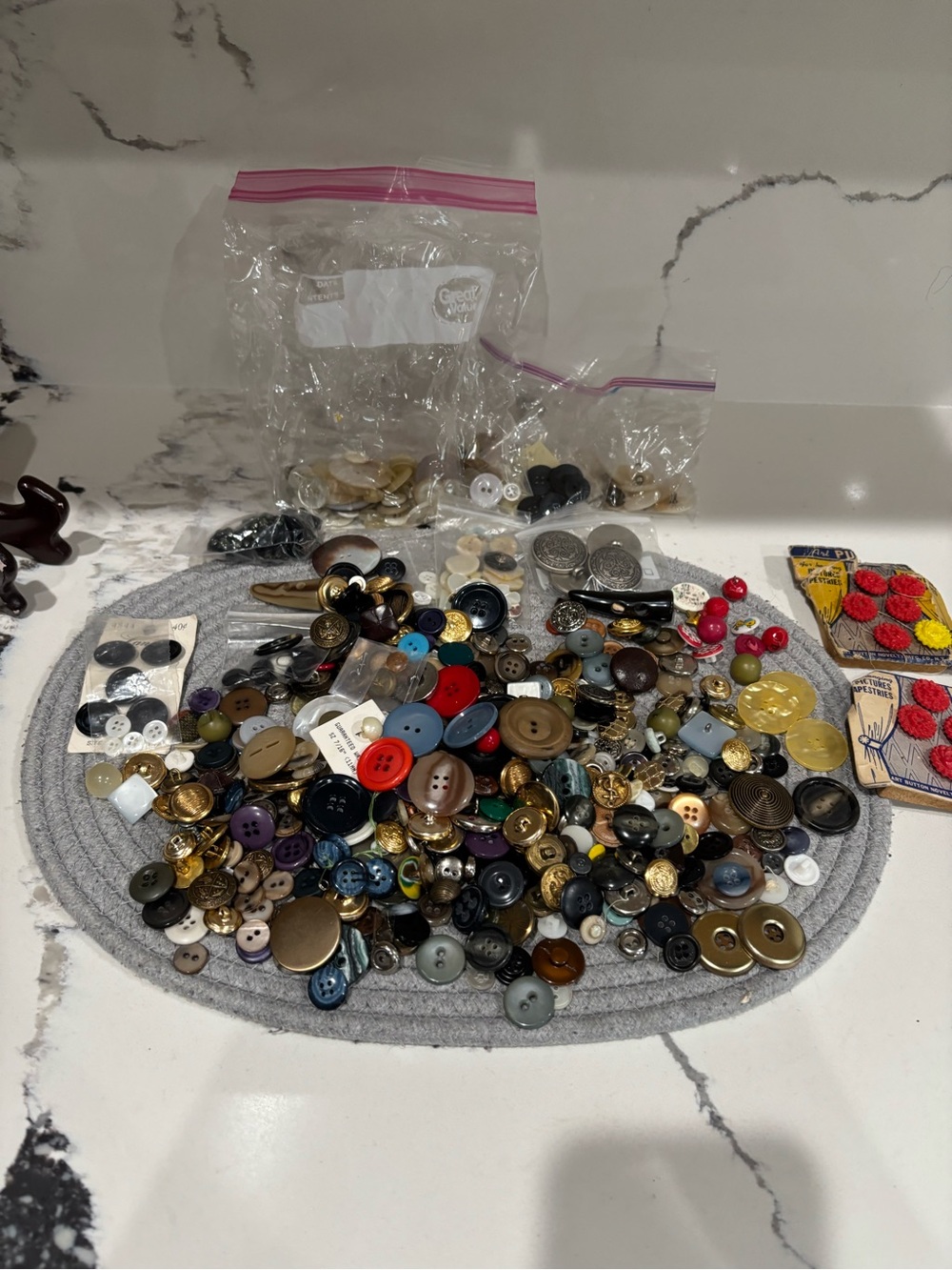 Mixed Assorted Buttons Lot - Multicolor